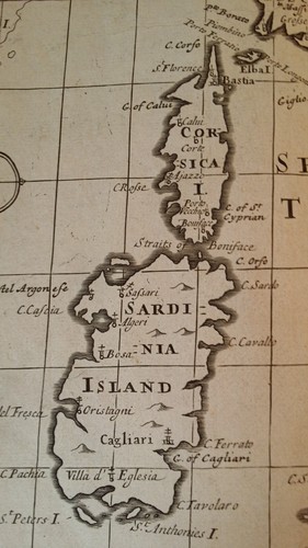 1700 LARGE ANTIQUE COPPER PLATE - A NEW MAP OF PRESENT ITALY - EDWARD WELLS - Picture 12 of 14