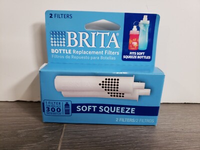 NEW BRITA Water Bottle Replacement Filters Old Style Soft Squeeze 2 Pack 8N3189