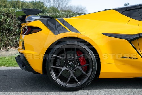 For 23-Up Corvette C8 E-Ray Z06 Jake Skull Logo Carbon Flash Rear Fender Stripes - Picture 12 of 18