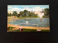 CENTRALIA IL 1941 POSTCARD FAIRVIEW PARK SWIMMING POOL MARION COUNTY ILLINOIS