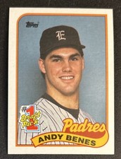 1989 Topps Andy Benes #1 Draft Pick Baseball Rookie Card (RC) #437 Padres VG O/C. rookie card picture