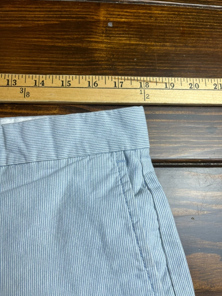Pantalones Cortos Old Navy, Para Hombre Talla 36, Azul Blanco, Rayas, Ultimate Slim Integrado Flex Foto 4 de 4