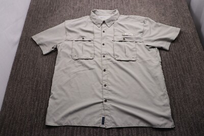 Magellan Fish Gear Relaxed Fit Shirt Short Sleeve Button Up Cape Back Men's XL