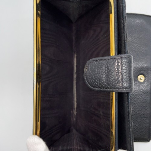 Auth Chanel Decacoco Pattern Leather Black Card Case/Wallet W/Box Set2 NS050788 - Picture 19 of 24
