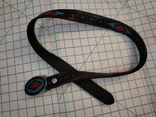 VTG Silver Southwest native Belt Buckle leather Snake USA 44"