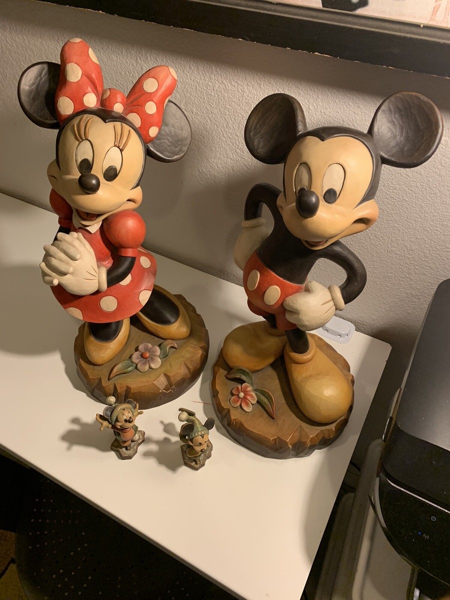 Disney Anri Wood Carved Statue Mickey And Minnie Mouse 20 Disney Anri Wood Carved Statue Mickey And Minnie Mouse 20