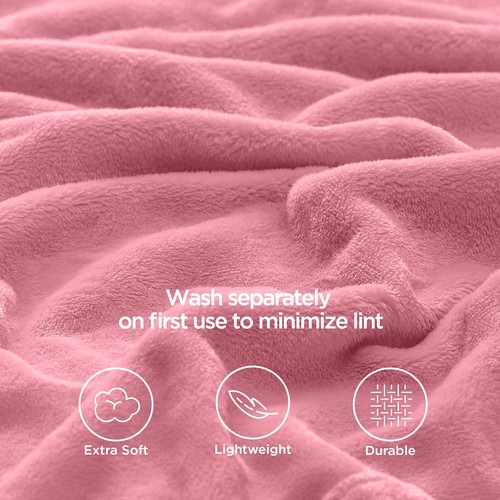Luxury Fleece Throw Bed Blankets Reversible Mink Fleece Sofa bed Couch Throw - Picture 77 of 90