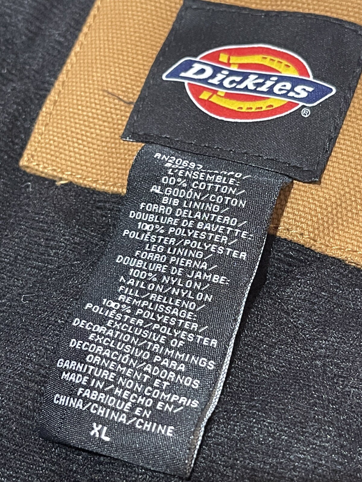 New - Dickies heavyweight duck bib overall Reinforced Double Knee. Size XL image 7