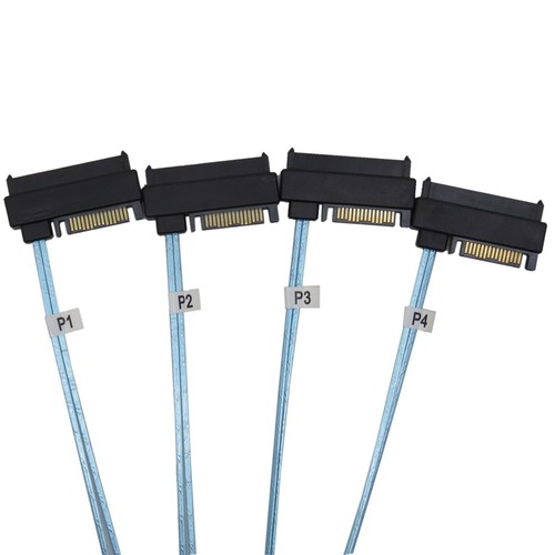 Mini connecteurs SAS 36 SFF-8087 vers 4 SFF-8482 avec alimentation SATA 1 m - Photo 6/7