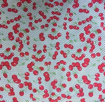 OCEANIA LEGENDS Kirschen gepunktet Bandana Kopftuch Band Biker Pinup Chemo Krebs.