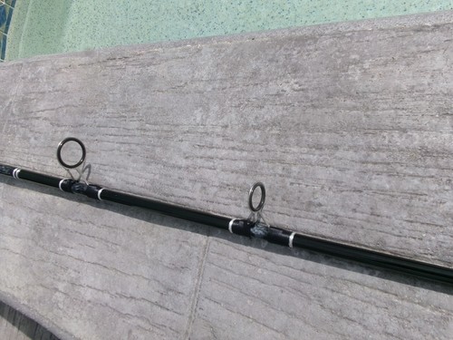 New, custom built, 7'6", 20-40 lb. spinning rod w/hand-woven Cobia - Picture 5 of 14