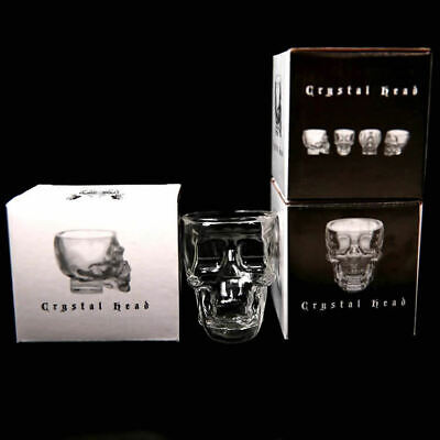 New Crystal Skull Head Vodka Whiskey Shot Glass Cup Drinking Ware Home Bar GA 