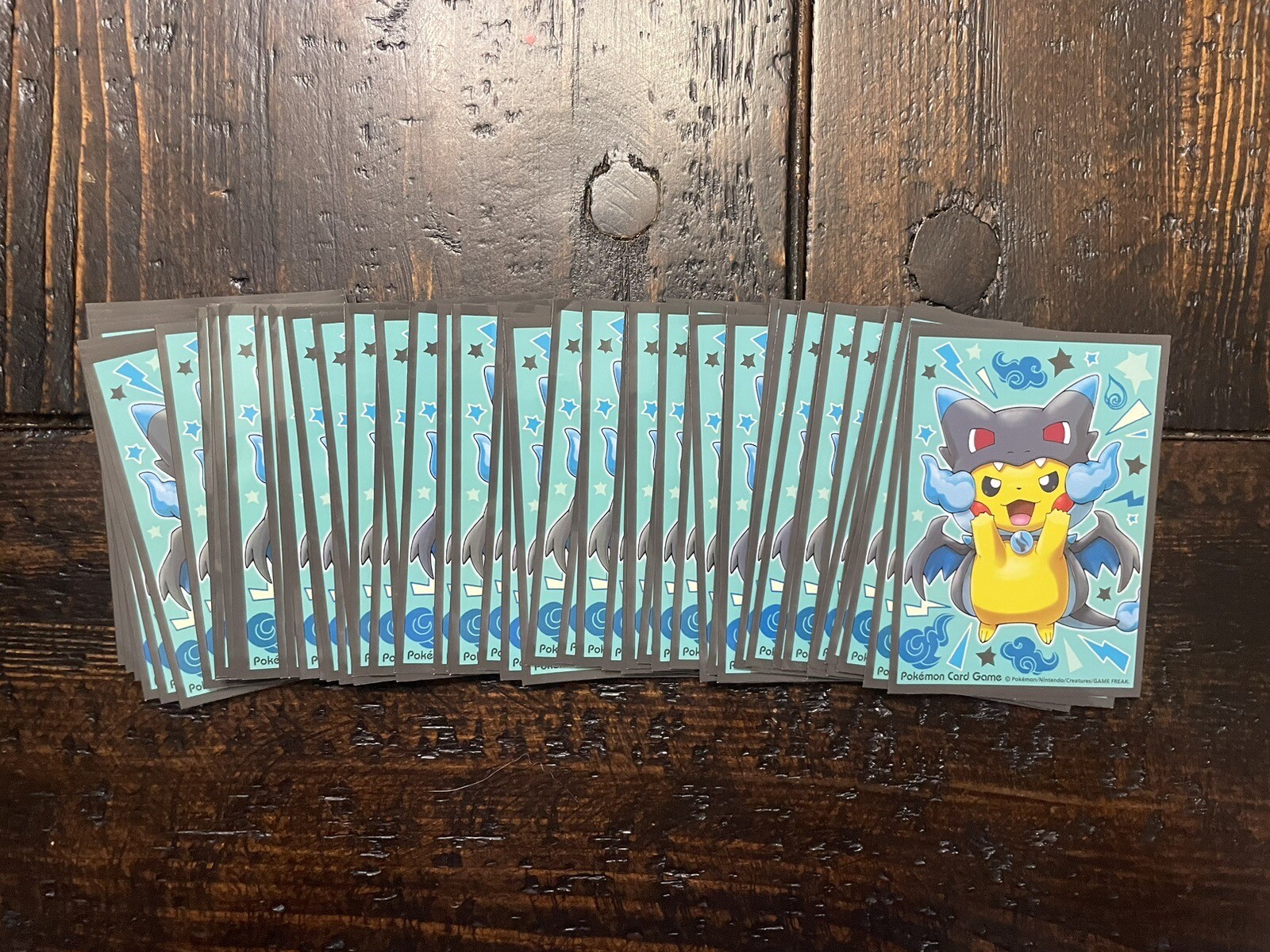 Rare Pokemon Poncho Pikachu Mega Charizard X Card Sleeves