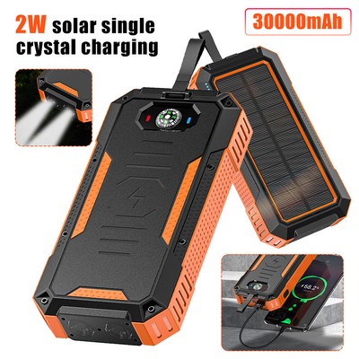 30000mAh Wireless Solar Power Bank USB C 22.5W Schnell Ladegeräte Externer Akku
