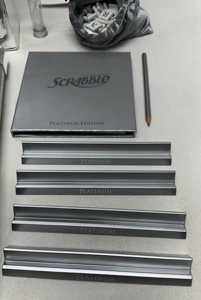 Scrabble Platinum Edition 2010 Adult Collectible Board Game Rotating Base MINT - Image 3 of 4