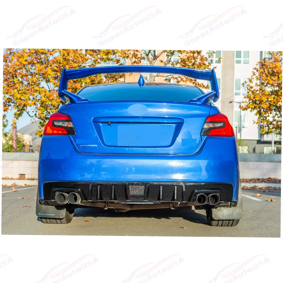 Difusor alerón labial parachoques trasero negro brillante para Subaru WRX STI 2015-2021 Foto 4 de 4