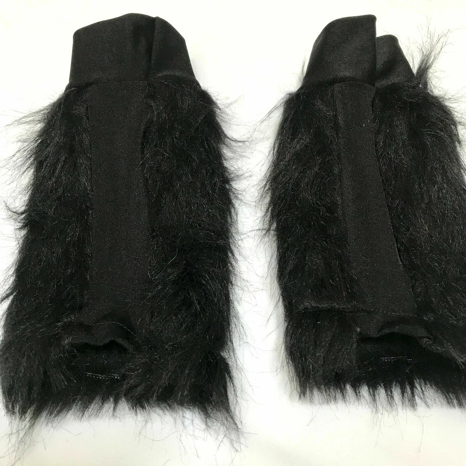 Guantes Largos de Piel Negros Brazos Cubiertas de Manos Disfraz de Halloween Gato Perro Animal Psy Foto 2 de 4