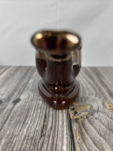 Tobacco Pipe Shaped Ceramic Ashtray 9” Gold Leaf Trim - Picture 5 of 7