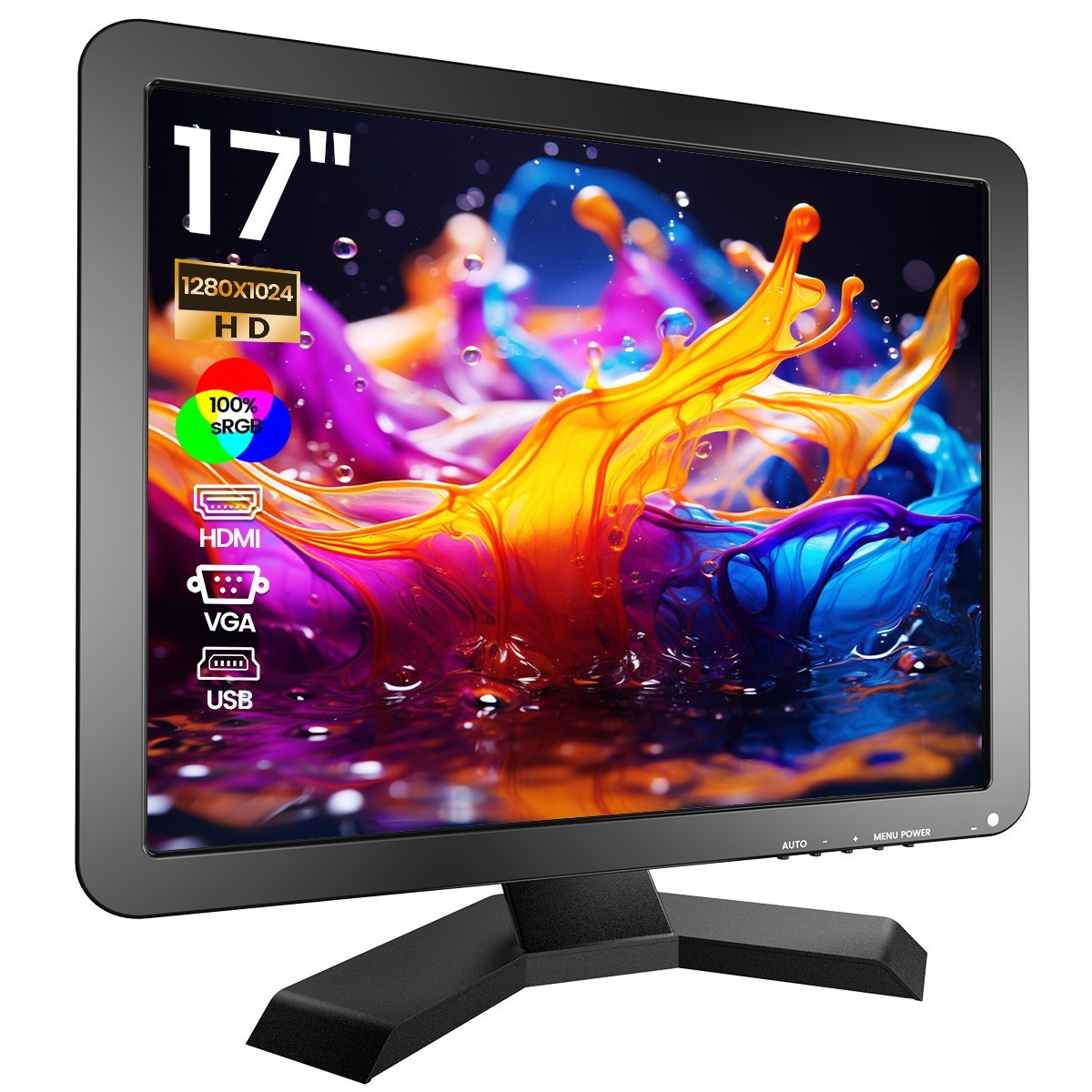 Eyoyo 17 inch CCTV Monitor 1280x1024 HDMI/VGA/BNC for Securi