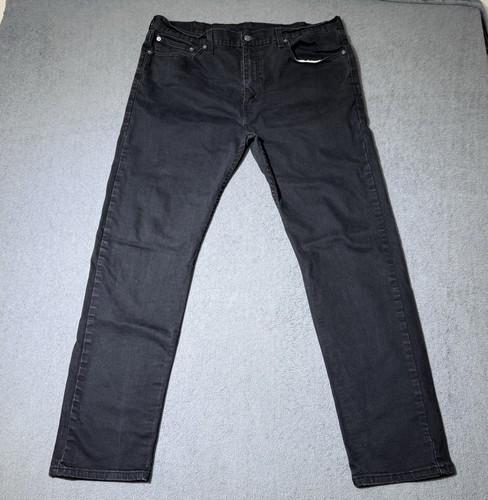 Levi’s 502 Taper Fit Jeans Men's 38 X 32 Black Stretch Denim Straight Leg
