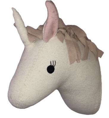 Unicorn Plush Head Wall Mount Decor  Pillowfort Target Stores Pink/White