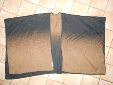 Ruana/capa reversible negra y marrón Novica, mezcla de alpaca