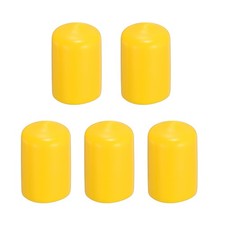 Pool Tip Cover Rubber Cue Protector Billiard Pool Cover 13mm  5Pcs  Yellow