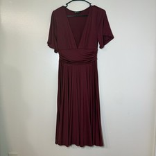 Dress Day Women’s Deep Red Midi Dress Size Medium