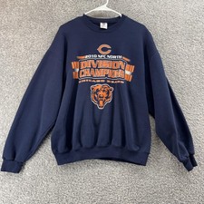 Chicago Bears Sweatshirt Mens Large NFL Football Jerzees 2010 NFC North Champs