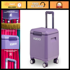 Insulated Rolling Picnic Cooler | Hard Shell Ice Chest | Portable Tag Along Cool