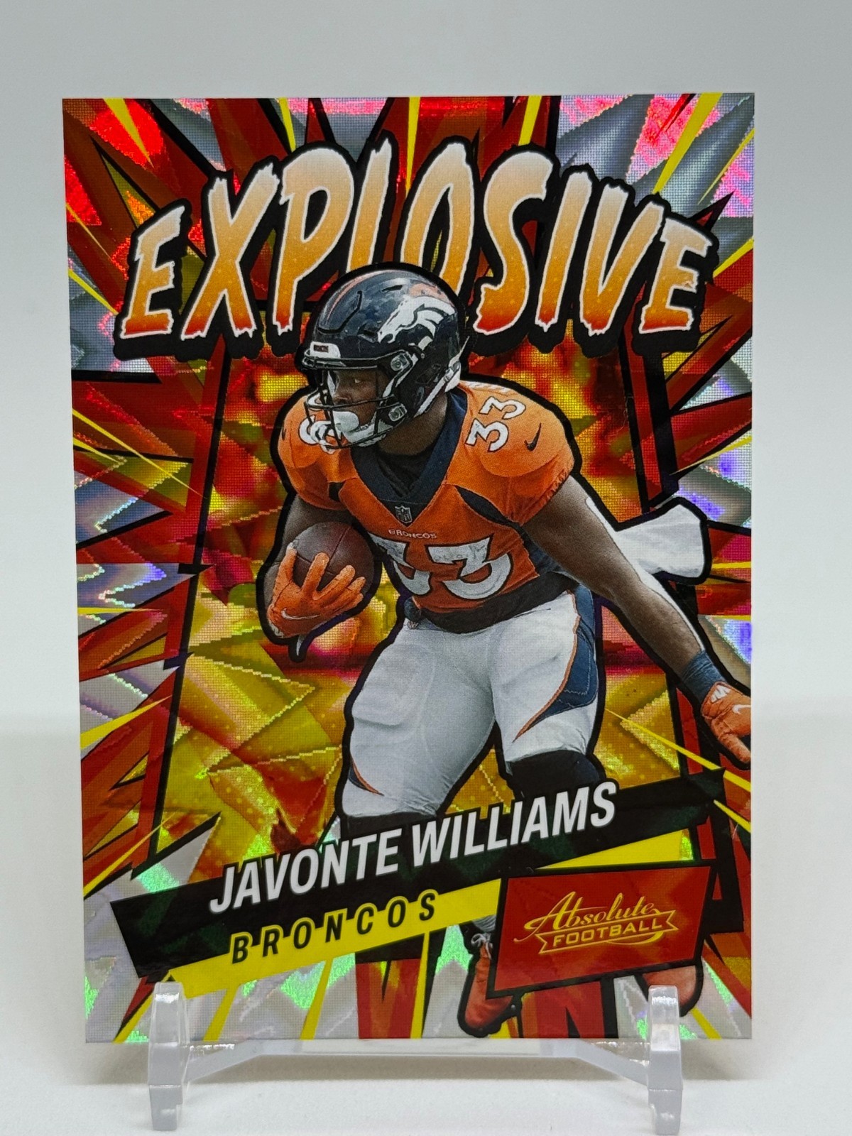 2022 Absolute Javonte Williams EXPLOSIVE Card #E22 DENVER BRONCOS