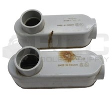 LOT OF 2 NEW SCEPTER SLB 40S PVC CONDUIT BODY 1-1/4" READ 