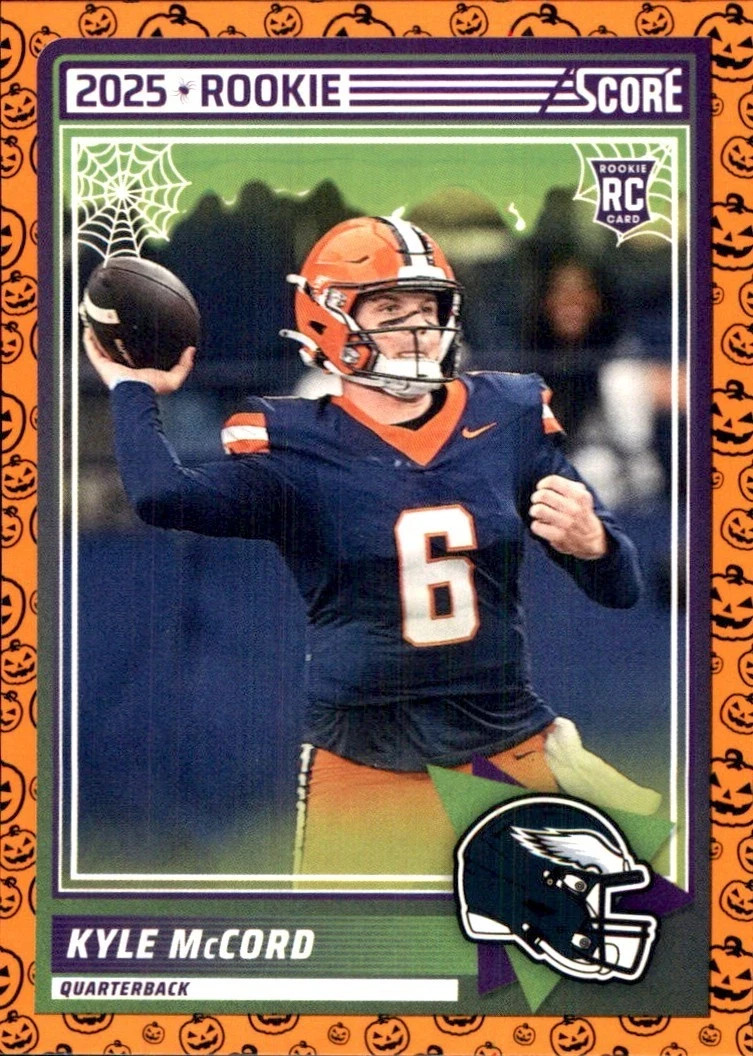 2025 Panini RC Score-A-Treat 🏈 HALLOWEEN 🎃 PUMPKIN #73 KYLE MCCORD