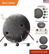 8 Inch Steel Tongue Drum 11 Notes A Major Handpan Drum Portable Rain Drum Out...