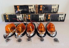 Nos Yankee 77 Set Of 5 Streamlined Clearance Cab Marker Light Lamp Amber Nos Yankee 77 Set Of 5 Streamlined Clearance Cab Marker Light Lamp Amber