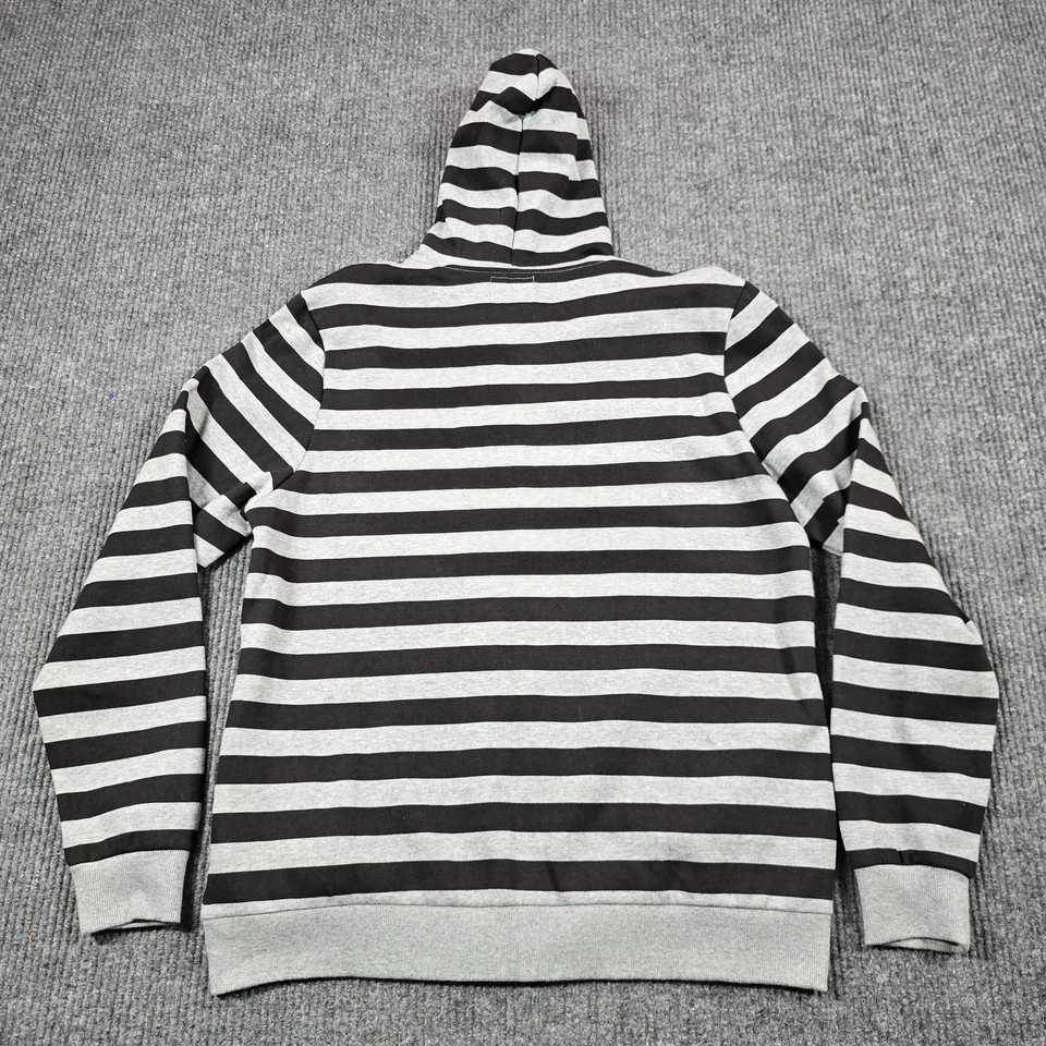 Relient K Sudadera con Capucha Hombres Grande Gris Negro Rayas Cremallera Banda Sudadera Gráfico Y2K Foto 2 de 4