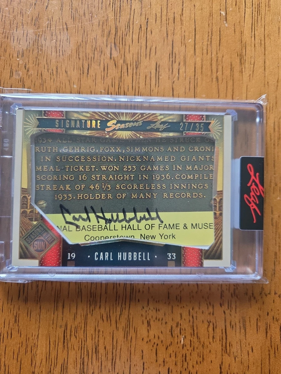 Carl Hubbell Baseball Sports Trading Cards & Accessories