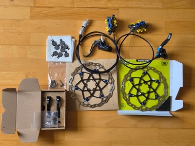 Magura MT7 Pro + OAK Root-Lever Pro lunargrey + Galfer Wave Floating V2 203er