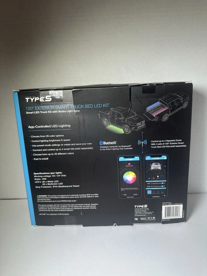 类型 S 120 英寸外部智能卡车床 LED 套件 (LM56245) 插头和发光从未使用过! — 第 3/4 张图片