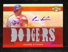 2011 Topps Triple Threads AUTO Autographed Patch Andre Ethier #TTAR-233 #07/18
