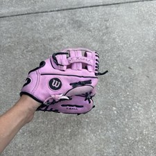 Wilson Girl  s Pink Youth T-Ball Baseball Right Hand Throw Glove 10  A0150 P10