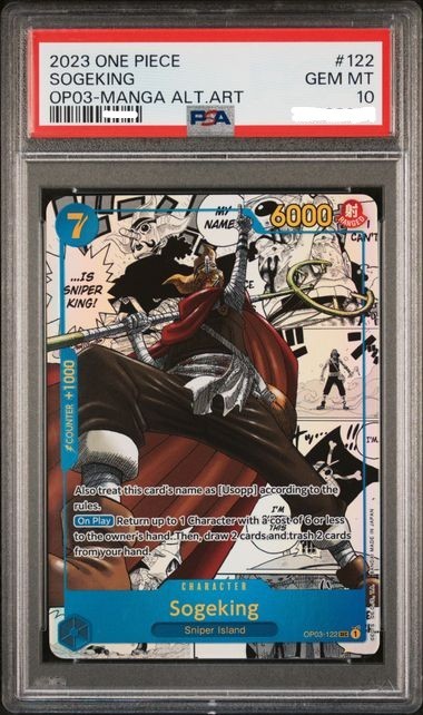 One Piece TCG OP03-122 SEC Songeking Manga Art PSA 10 Eng Pillars Of Strength