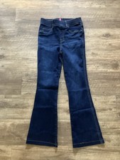 SPANX Everywhere Flare Jeans Pull On High Rise Stretch Denim S 28  Inseam