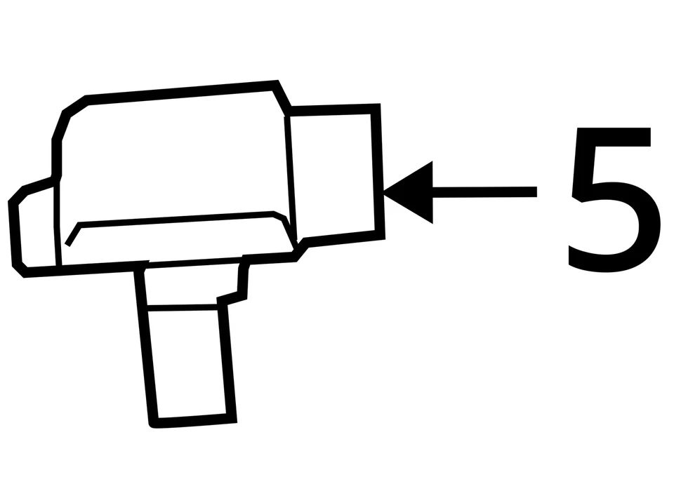 Medidor de flujo de aire másico Chevrolet Malibu 2004-2008 Maf WSX6H Foto 4 de 4
