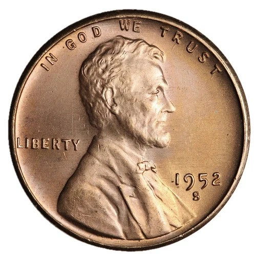 GEM BU 1952-S LINCOLN WHEAT CENT PENNY - LOTS OF RED - *UPGRADE YOUR ALBUM!*