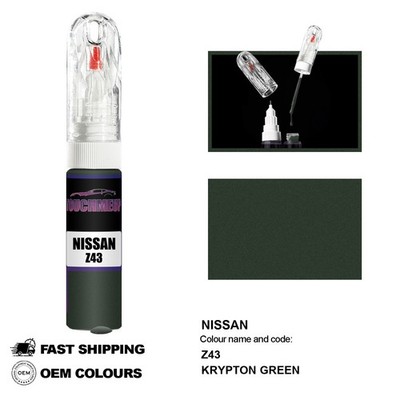 FÜR NISSAN KRYPTON GRÜN Z43 Touch Up Lackstift Pinsel Fix Kit Kratzer Chip Set