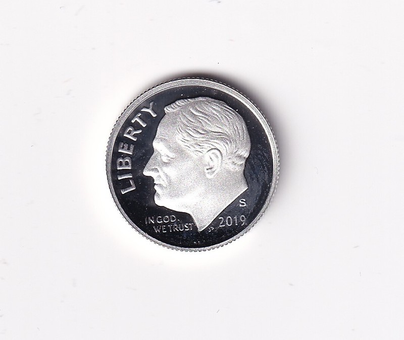 2019 S Proof Silver Roosevelt Dime 10c Coin From Silver Proof Set #1986