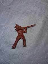Vintage Marx Fort Apache 60mm Vinyl Indian Warrior Firing Rifle Brown