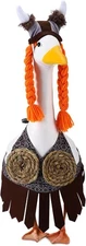 Outus Viking Halloween Goose Outfit Set Include Viking Hat with Braids and Skirt