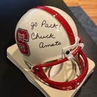 Signed Chuck Amato North Carolina NC State Wolfpack Mini Helmet FSU Seminoles — photo 2